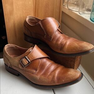 Florsheim Tan Leather Buckle Oxfords Dress Shoes Formal Men’s size 9